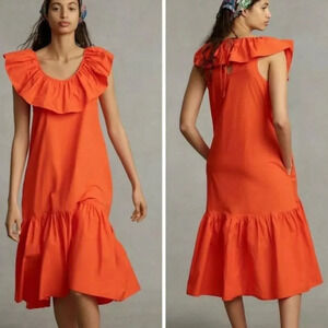 Anthropologie Whit Two Flouncy Ruffled Maxi Dress